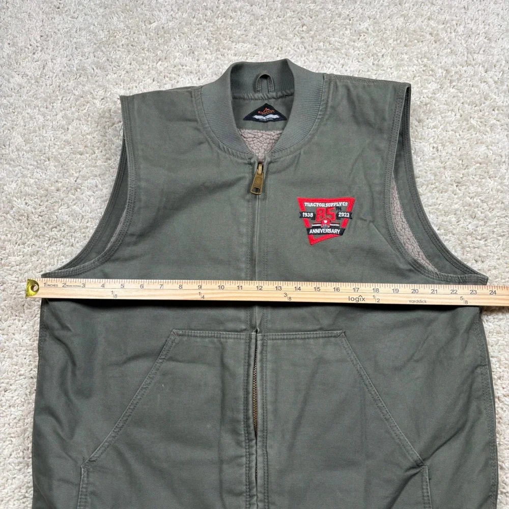 Ridgecut‎ Sherpa Lined Canvas Vest Tractor Supply 85th Anniversary Green L